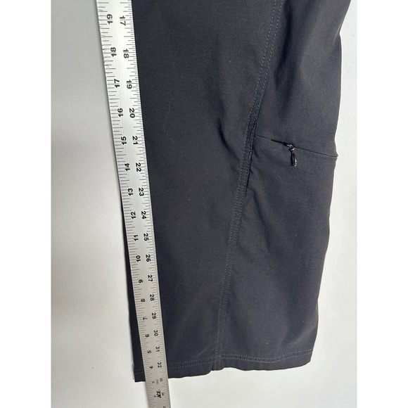 Vtg Athleta Dipper Pants Size 8T Low Rise Black Cargo Stretch Flare Y2K Gorpcore - Picture 12 of 14